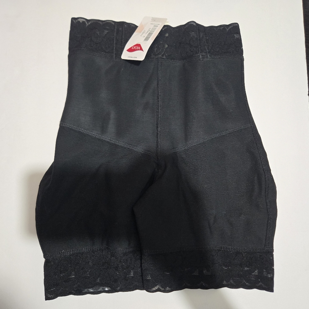 Colombian Shorts Butt Lifting High Waisted Medium Body Shaper Black Pitbull M